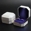 AVESON Luxury Ring Box, Square Velvet Ring Holder Case Jewellery