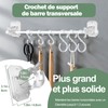 2 x improved curtain rod brackets, no drilling, curtain rod