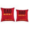 Funny Dad Review Quote Dad Joke Rating Design Throw Pillow