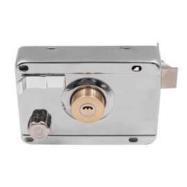 ZONADAH Door Lock Set Exterior Door Lock Indoor Room Door Latch with 5 Keys Stainless Steel Cylinder Deadbolt Rim Lock Set with Card Shell Deadbolt Left Open