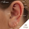 Small Gold 14K Huggie Hoop Earrings for Women Cartilage Nose