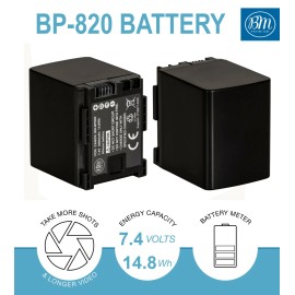 BM BP-820 Battery & Charger for Canon Vixia HF G50 HF G60 XA40 XA45 XA50 XA55