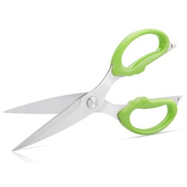 Kitchen Scissors, 10 inch Kitchen Shears Heavy Duty All Purpose Meat Scissor Food Shears, Dishwasher Safe Cooking Scissors Stainless Steel - Green