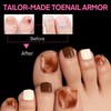 UNA GELLA Square Gel Toe Tips - 504pcs, 15 Sizes,