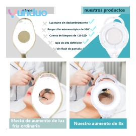 Lámpara Lupa Pedestal Luz Led 5x Para Spa Estetica Belleza