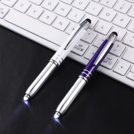 Toddmomy 2 Pens with Illuminated Tip Torch LED Ballpoint Pen Luminous Pen for Writing in the Dark