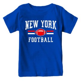 New York Football Retro Team Kid's Fan T-Shirt (Royal Shirt, YXL)