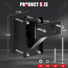 SheenRoad Spare Tire Carrier,Boat Trailer Spare Tire Mount,Fits 4 & 5 & 6 Lugs Trailer Wheels on 4", 4.5'', 4.75'', 5'' and 5.5'' Bolt Patterns,Holds up to 180 Lbs