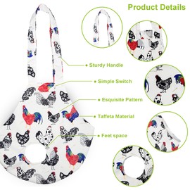 Cilkus 2 Pack Chicken Holder Bag – Chicken Carrier Sling with Handle, Catching Hand Bag for Hen Rooster Poultry Transport, Chicken Medic Bag for Traveling, Hiking, Driving (White (2Pcs))