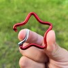 Light Pink Carabiner Clip, Star Shaped Climbing Buckle, Aluminum Alloy