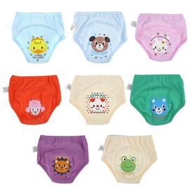 8PCS Baby Cloth Cartoon Waterproof Diapers Nappies Toddler 4 Layers Potty Training Pants (90)