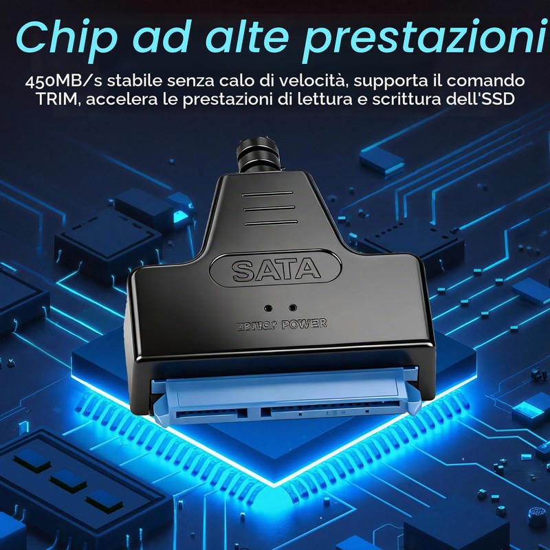 Eddrfy Adattatore SATA USB per SSD/HDD da 2,5 e 3,5