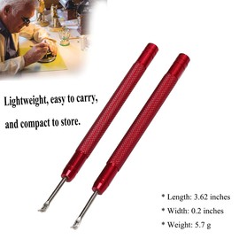 TICFROG 3 in 1 Professional Watch Hand Remover Tools Set with 2PCS Wristwatch Hands Removers Lever Minute Second Hand Removal Puller- Multifunction Tools for Watch Repair and Replace,Red