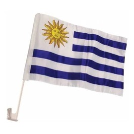 Bandera Banderín Para Auto Uruguay Car Flag Window Clip Car Decoration, 45 cm x 30 cm / 17.7" x 11.8" (1 pc)