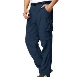 Jessie Kidden Mens Hiking Pants Convertible Quick Dry Lightweight Zip Off Outdoor Fishing Travel Safari Pants (225 Blue 36)
