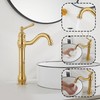 Bathroom Faucet GGStudy 360° Swivel Single-Handle One Hole Bathroom Vessel