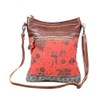 Myra Bags Bloom Canvas, leather & Rug Crossbody Bag S-1908