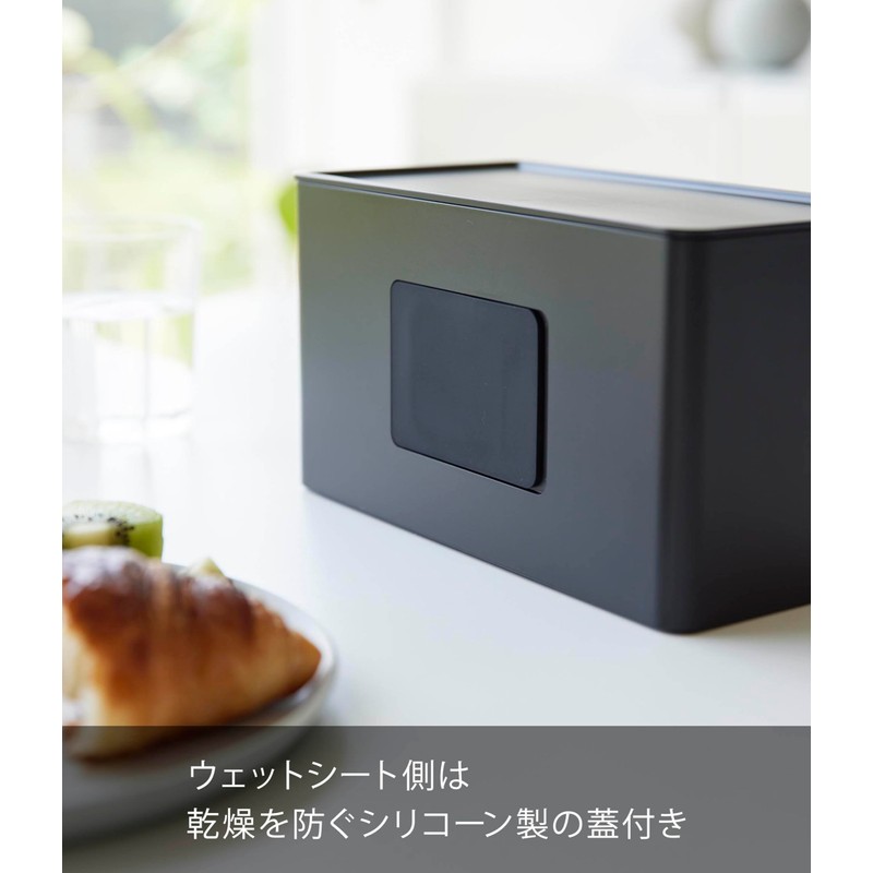 Yamazaki 2041 Double-Sided Compact Tissue & Wet Sheet Case, Black,