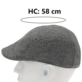 Ukerdo Duckbill Fitted Hats Gatsby Concise Classics Grey Flax Ivy Drivers Retro Accessories Summer Handmade for Men Women Outdoor Sunscreen Cabbie
