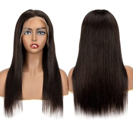 Real Hair Wigs for Women, Straight Hair, 13 x 4 Lace Front Wigs, Pre-Plucked 100% Brazilian Human Hair with Baby Hair, Glueless Human Hair Wigs for Black Women (20 Inches)