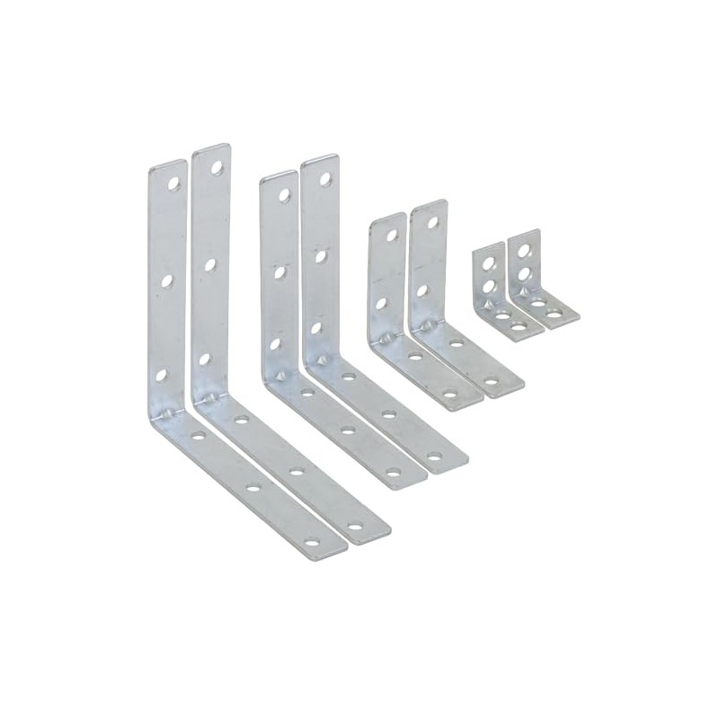 Dihl Pack of 10 Steel Corner Fixed Angle Brackets L