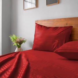 ONSTORE.MXAE Juego de Sábanas Individuales 2500 Hilos Tacto Suave Egipcio Premium (Individual Rojo)