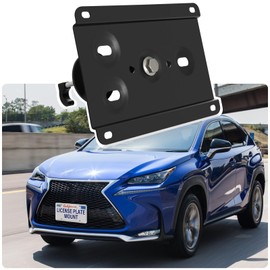 Anti-Theft License Plate Holder Compatible with Lexus 2015-up RX NX, 2019-up UX, Front Grille License Plate Bracket Mounting Kit, No Drill Bumper Frame