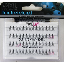 Ardell Lot 4 Pairs ARDELL DURALASH Individual Flare Medium Black Eyelashes