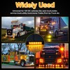 Biqing 10pcs 24V Side Marker Lights Amber,6SMD Trailer Truck Lorry