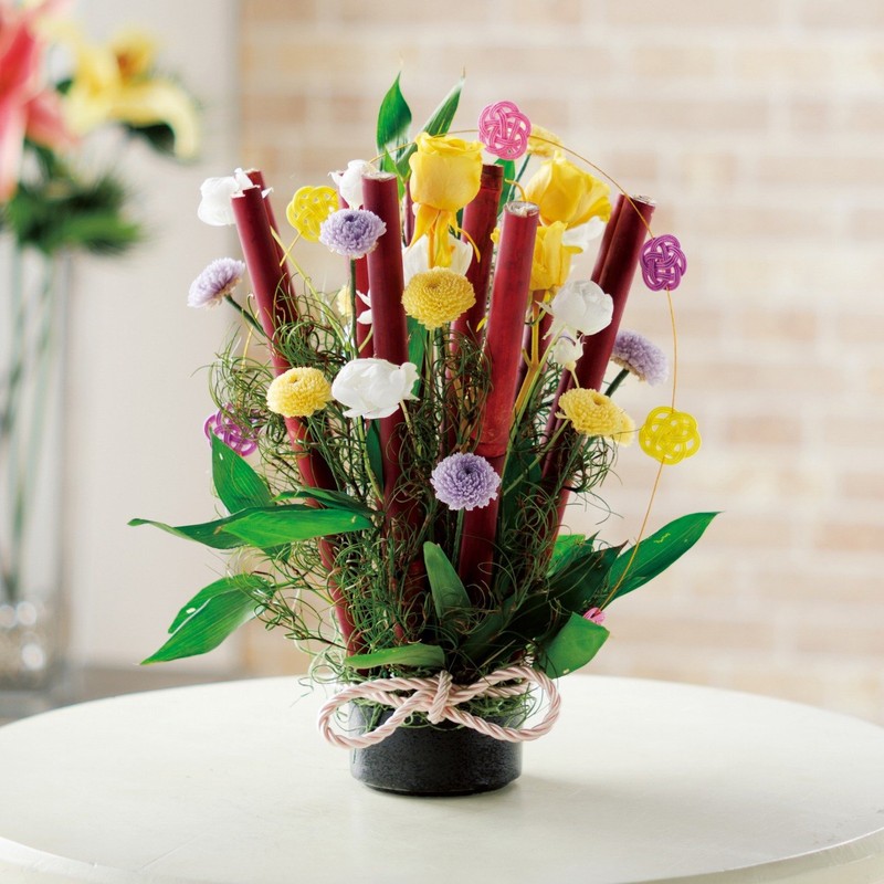 Daichi Farm DO003332-700 Preserved Flowers, Miyako Pine and Small Green,