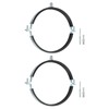 sourcing map 2 Pcs Adjustable Pipe Bracket Clamp, 6.3-6.6"(160-168mm) Wall