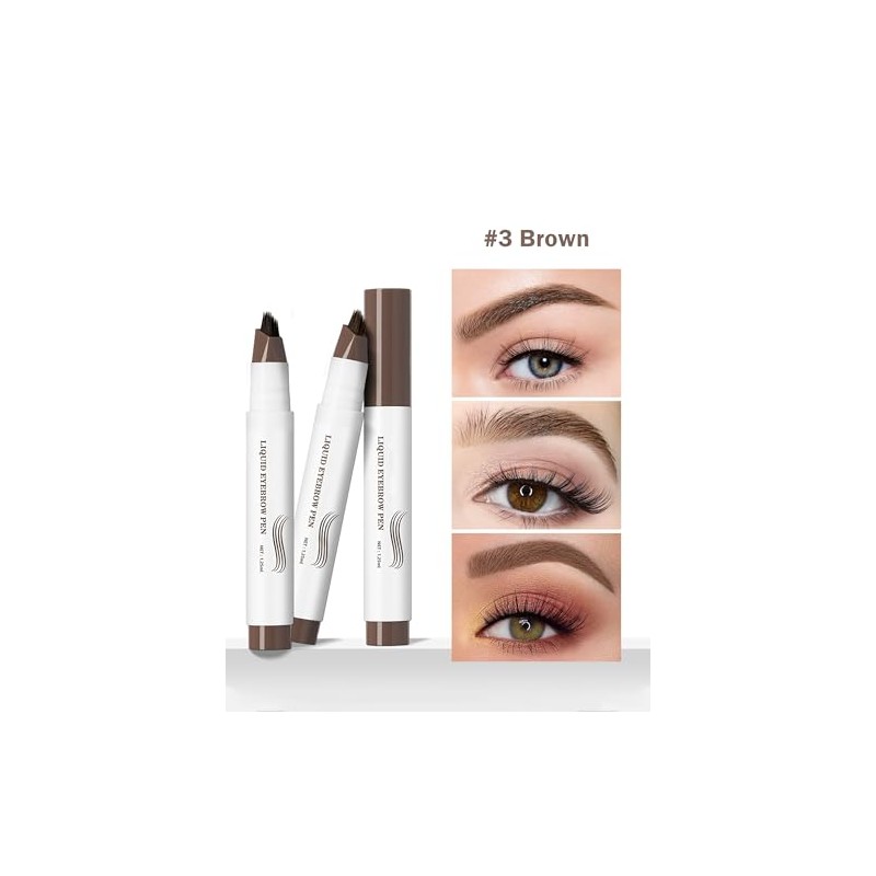 Erinde Impermeable Lápiz de Cejas Líquido, Natural de Larga Duración