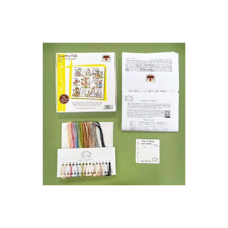 Bothy Threads Counted Cross Stitch Kit - Country Folk