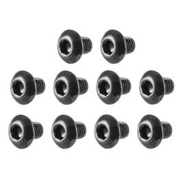 TOP-VIGOR 100Pcs M3 x 4mm Hex Button Head Socket Cap Screws, Allen Socket Drive, 10.9 Alloy Steel Flanged Button Bolts Nuts Fastener for Machine