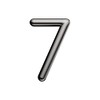 Sweet by Ultion Satin Nickel Door Numbers '7' - 3.5inch height - Self Adhering, No Drilling or Screwing Required …