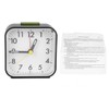 Small Clock Black Alarm Silent Minimalistic Design Snooze with Backlight