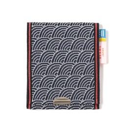 Beams Japan Takada Woven x Beams Japan Small Item, Special Order, Tatami Berry, Card & Coin Wallet, Pattern No.2, Blue Sea Wave Free