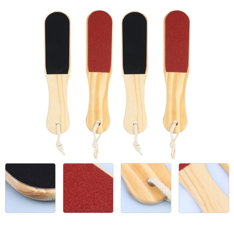 Healeved 4pcs Double Sided Foot Scrubber and Callus Remover Tool