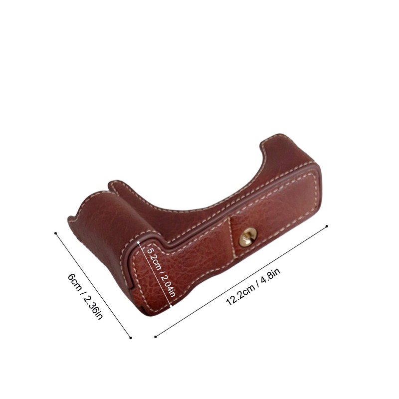 Digital Camera Bottom Protective Case PU Leather Camera Bag with
