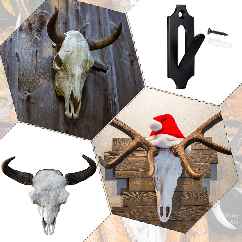 4 Pcs European Mount Skull Hanger Deer Skull Hooks Mount
