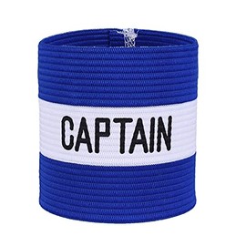 Milec Classic Captain's Armband for Soccer Training, Youths Elastic Arm Band Kids Captain Armbands Team Sports Accessories - Blue