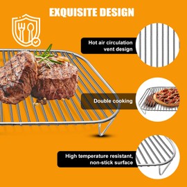 Woodfire Grill Accessories, Stainless Steel Woodfire Outdoor Indoor Grill Stand for Ninja OG701 OG751 Woodfire 7 IN 1 Grill & Smoker and other Wood fire Electric Air Fryer Accessories, Dishwasher Safe