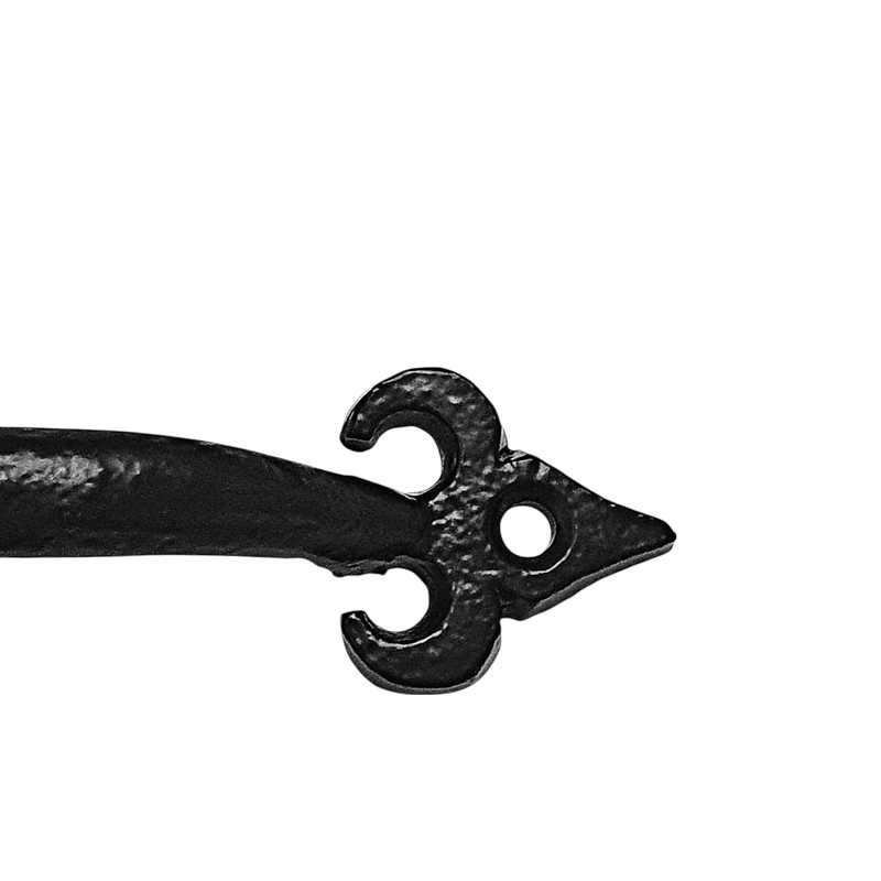 Manor Black Cast Iron Pull Handle, 150mm, Fleur-de-LYS Design, 2