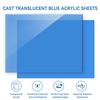 Blue Acrylic Sheet 12" x 16", 2 Pack FFGODO Glossy