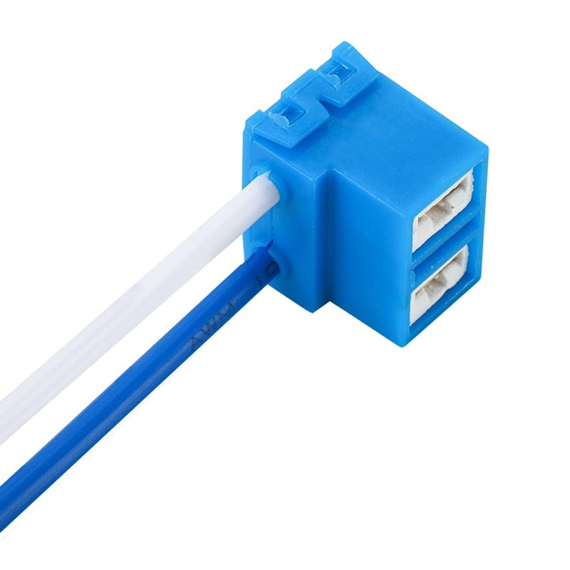 Greluma 2pcs H7 Headlight Bulb Right Angle Ceramic Socket Connector