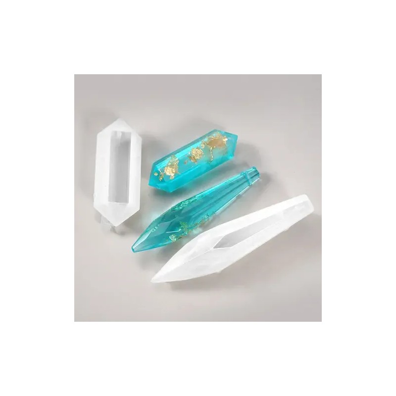 Molde De Péndulo De Resina 18pcs Moldes De Cristal De