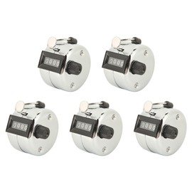 5 Pcs Clicker Counter 4 Digit Metal Case Accurate Hand Counters Clickers for School Sporting Events