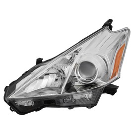 Headlight Assembly for 2012 2013 2014 Toyota Prius V, Halogen Headlamp Black Housing, Clear Lens, 16585391, 8117047300 (Left Driver Side)