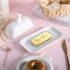 Bicuzat Ceramic Butter Dish with Lid Butter Keeper Butter Plate