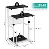 Shintenchi Mobile Podium Stand, Laptop Cart w/Adjustable Height, Portable Computer